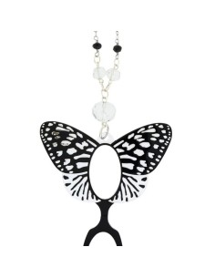 FLIPPAN LOOK Colgante - Gafas Mariposa Real Negra 2