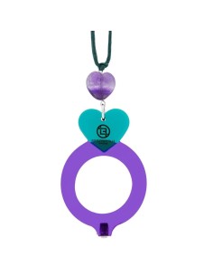 FLIPPAN LOOK Colgante - Gafas Corazón Violeta -  Verde