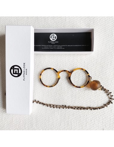FLIPPAN LOOK Colgante - Gafas Impertinente Carey Redondo