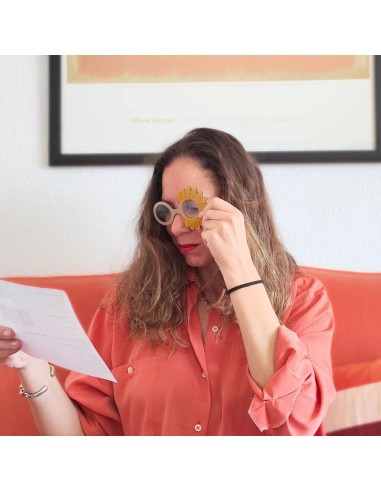 FLIPPAN LOOK Colgante - Gafas Margarita Mostaza