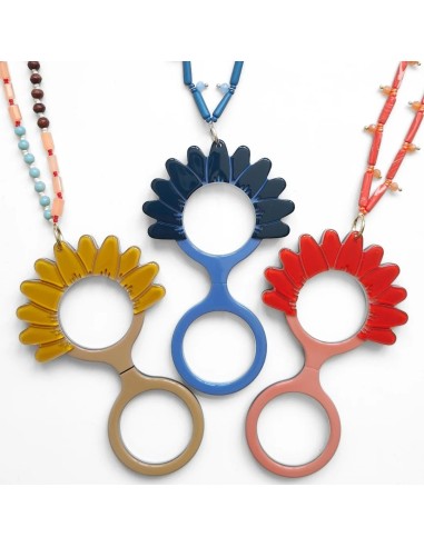 FLIPPAN LOOK Colgante - Gafas Margarita Mostaza