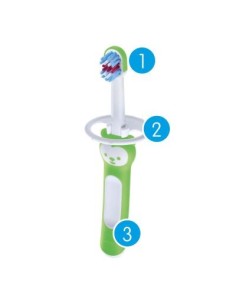 MAM BABY'S BRUSH Set 2 Cepillos de Dientes Bebés VERDE MENTA 2