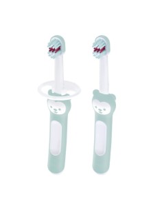 MAM BABY'S BRUSH Set 2 Cepillos de Dientes Bebés VERDE MENTA