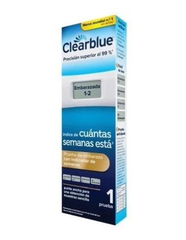 CLEARBLUE Test de Embarazo Digital con Indicador de Semanas 1 prueba