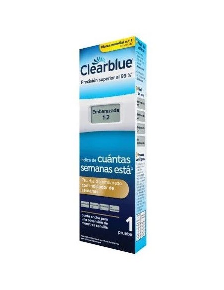 CLEARBLUE Test de Embarazo Digital con Indicador de Semanas 1 prueba
