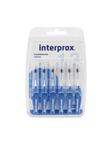 INTERPROX Cónico 1.3 - 6 Cepillos Interdentales