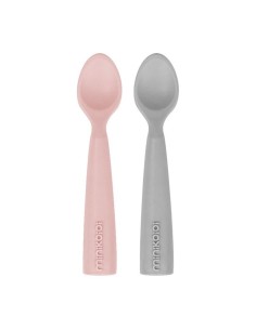 MINIKOIOI Set Cucharas - Rosa / Gris