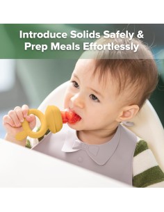 HAAKAA Alimentador y Mordedor Antiahogo + Molde Congelador - Mostaza 2