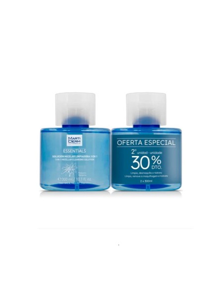 MARTIDERM ESSENTIALS Solución Micelar Limpiadora 300 ML + 300 ml - DUPLO
