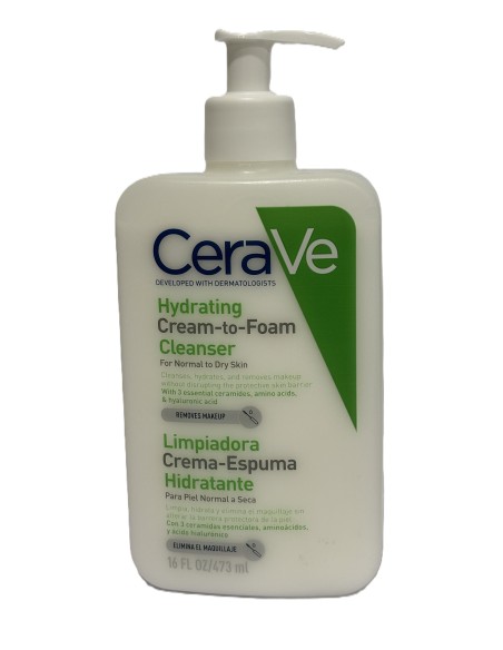 CERAVE Limpiador Crema-Espuma Hidratante 473 ml