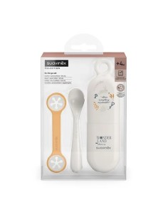 SUAVINEX Set Cuchara + Portacucharas + Sujetababeros