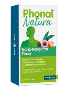 PHONAL NATURA Nariz Garganta Flash 15 comprimidos 2