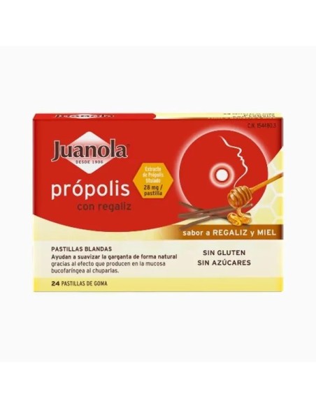 JUANOLA Própolis con Regaliz 24 pastillas de goma