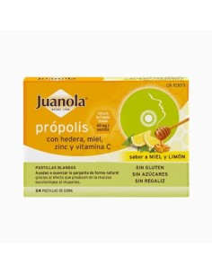 JUANOLA Própolis con Hereda, Miel, Zinc y Vitamina C 24 pastillas de goma