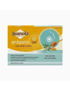 JUANOLA Própolis con Miel y Zinc  24 pastillas de goma