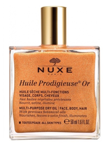 Nuxe Huile Prodigieuse Or aceite seco dorado para cara, cuerpo y cabello para todo tipo de pieles 50 ml