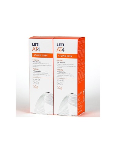 LETI AT4 Atopic Skin DUPLO Crema Facial Multiprotectora 2 x 50 ml