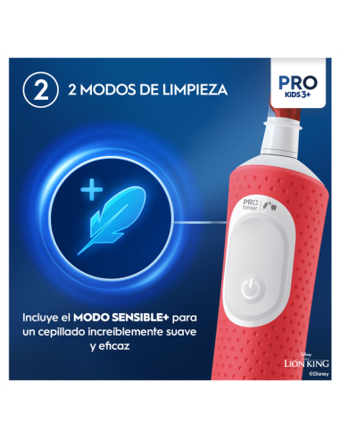 ORAL-B Cepillo Eléctrico Pro Kids Rey León + 1 Recambio