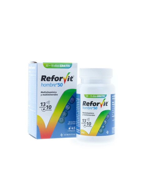 REFORVIT HOMBRE +50 Multivitamínico y Multiminerales 45 cápsulas