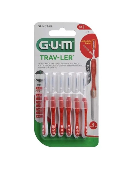 GUM Cepillo Interdental TRAV-LER 0.8 mm 6 unidades