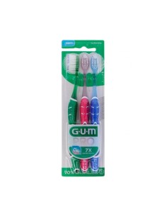 GUM Cepillo Dental Adulto Suave - PACK TRÍO