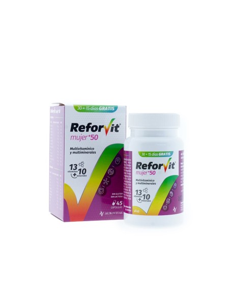 REFORVIT +50 MUJER Multivitamínico y Multiminerales 45 cápsulas