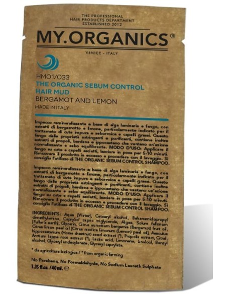 MY ORGANICS The Organic Sebum Control hair mud 40 gr
