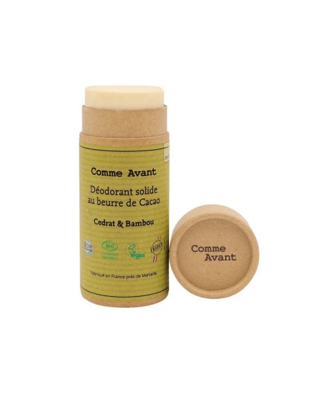 COMME AVANT Desodorante Sólido en Barra a la Manteca de Cacao - Cidra y Bambú