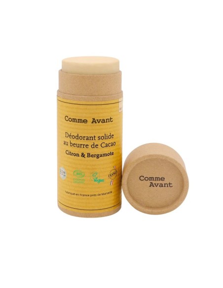 COMME AVANT Desodorante Sólido en Barra a la Manteca de Cacao - Limón y Bergamota