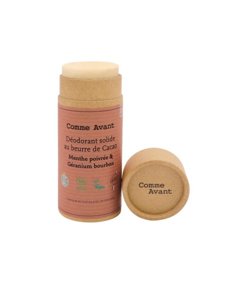 COMME AVANT Desodorante Sólido en Barra a la Manteca de Cacao - Menta y Geranio Bourbon