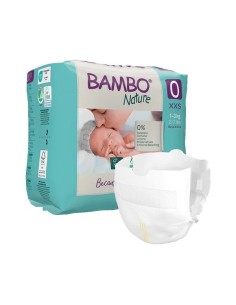 BAMBO NATURE Pañales Ecológicos Talla 0