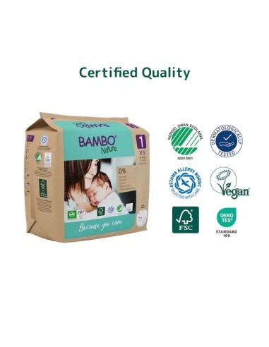 BAMBO NATURE Pañales Ecológicos Talla 1