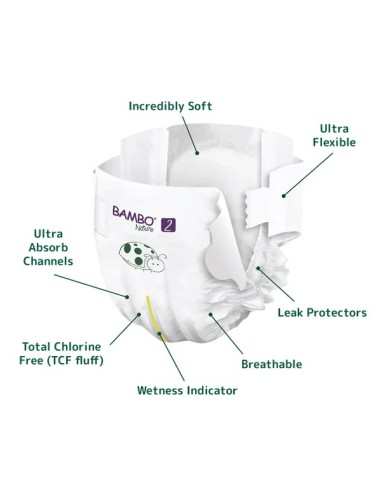 BAMBO NATURE Pañales Ecológicos Talla 2
