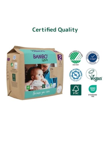BAMBO NATURE Pañales Ecológicos Talla 2