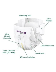 BAMBO NATURE Pañales Ecológicos Talla 3 2