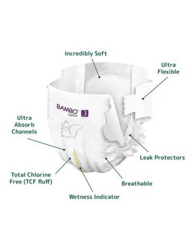 BAMBO NATURE Pañales Ecológicos Talla 3