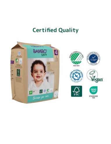 BAMBO NATURE Pañales Ecológicos Talla 4