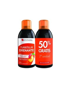 FORTE PHARMA Slim Drenante Sabor Té Verde de Melocotón 500 ml + 500 ml 2ª UNIDAD 50% DESCUENTO - DUPLO