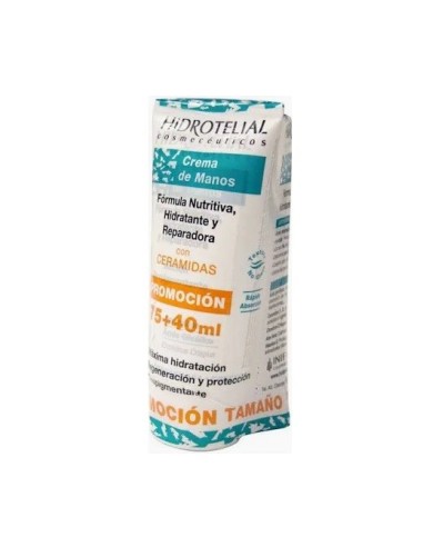 HIDROTELIAL Crema de Manos Nutritiva 75 ml + 40 ml - PROMOCIÓN