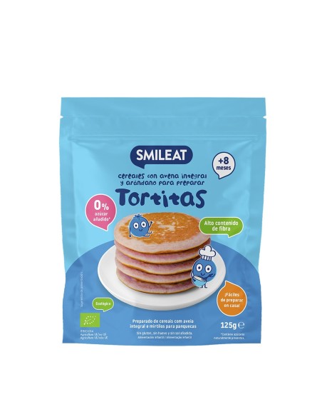 SMILEAT Tortitas Avena Integral y Arándanos 125 g ECO
