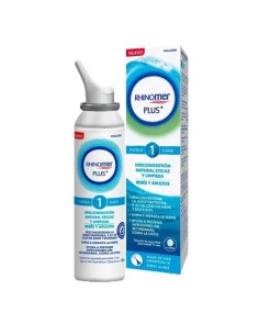 RHINOMER PLUS + Fuerza 1 Bebes y Adultos Spray Nasal 125 ml