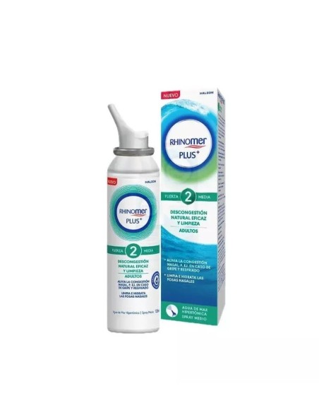 RHINOMER PLUS + Fuerza 2 Adultos Spray Nasal 125 ml