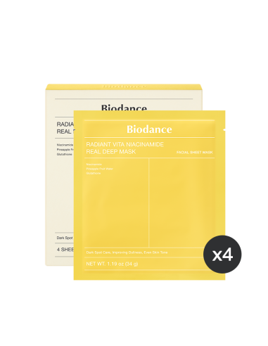 BIODANCE Vita Niacinamide Real Deep Mask - 4 mascarillas faciales