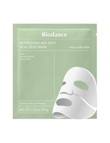 BIODANCE Refreshing Sea Kelp Real Deep Mask - 4 mascarillas faciales