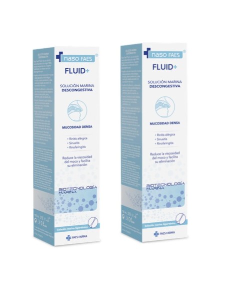 NASO FAES FLUID+ Solución Marina Descongestiva Adultos 125 ml + 125 ml DUPLO