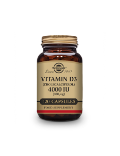 SOLGAR Vitamina D3 4000 UI (100 μg) 120 cápsulas vegetales