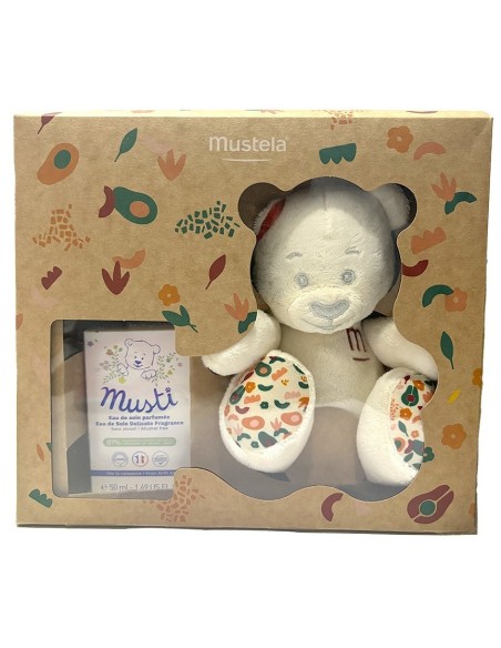 MUSTELA COFRE MUSTI Agua Perfumada 50 ml + Osito de REGALO Terracota