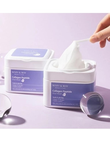 MARY & MAY Collagen Peptide Vital Mask - Mascarilla Facial