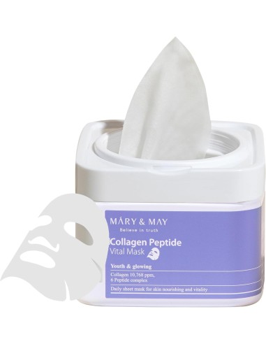 MARY & MAY Collagen Peptide Vital Mask - Mascarilla Facial