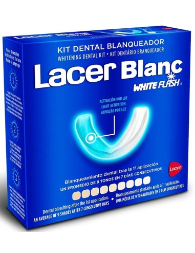 LACER BLANC White Flash Kit Dental + Pasta Blanqueadora Menta 125 ml